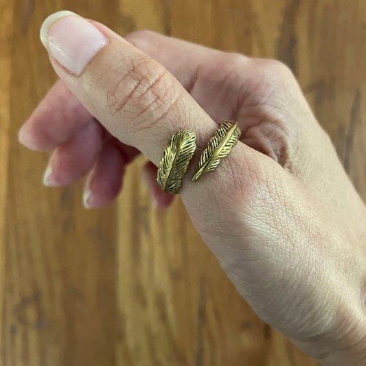 The Gold Leaf Brass Ring - In Gold