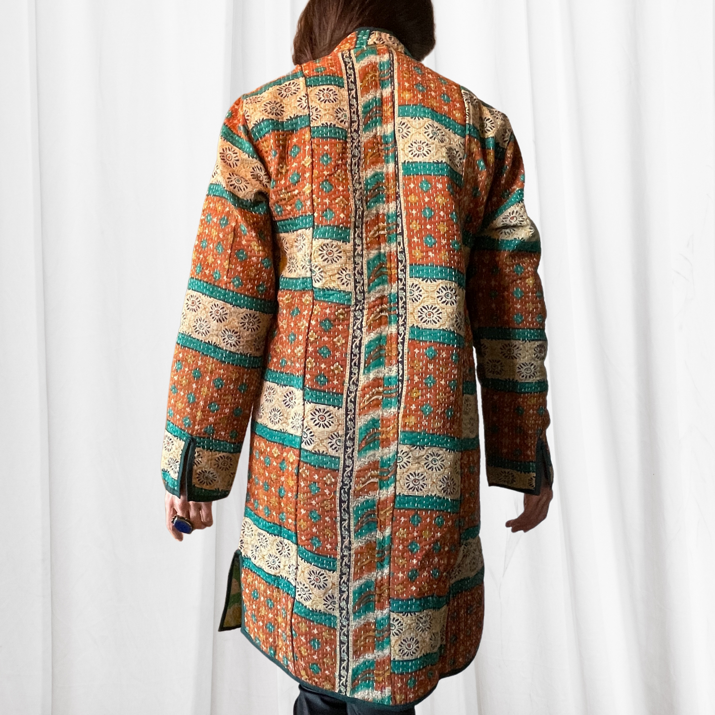 Kantha Coat - In Southwestern in MEDIUM